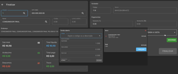 Dashboard Benner ERP